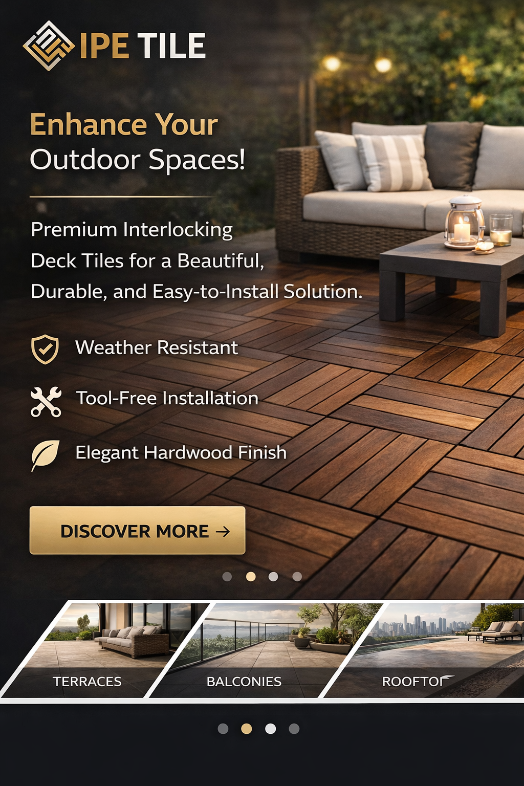 Ipe Tile Systems outdoor deck and patio tile inspiration — mobile